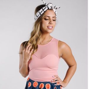 Kortni Jeane *alligator print* Mesh Crop Swim top